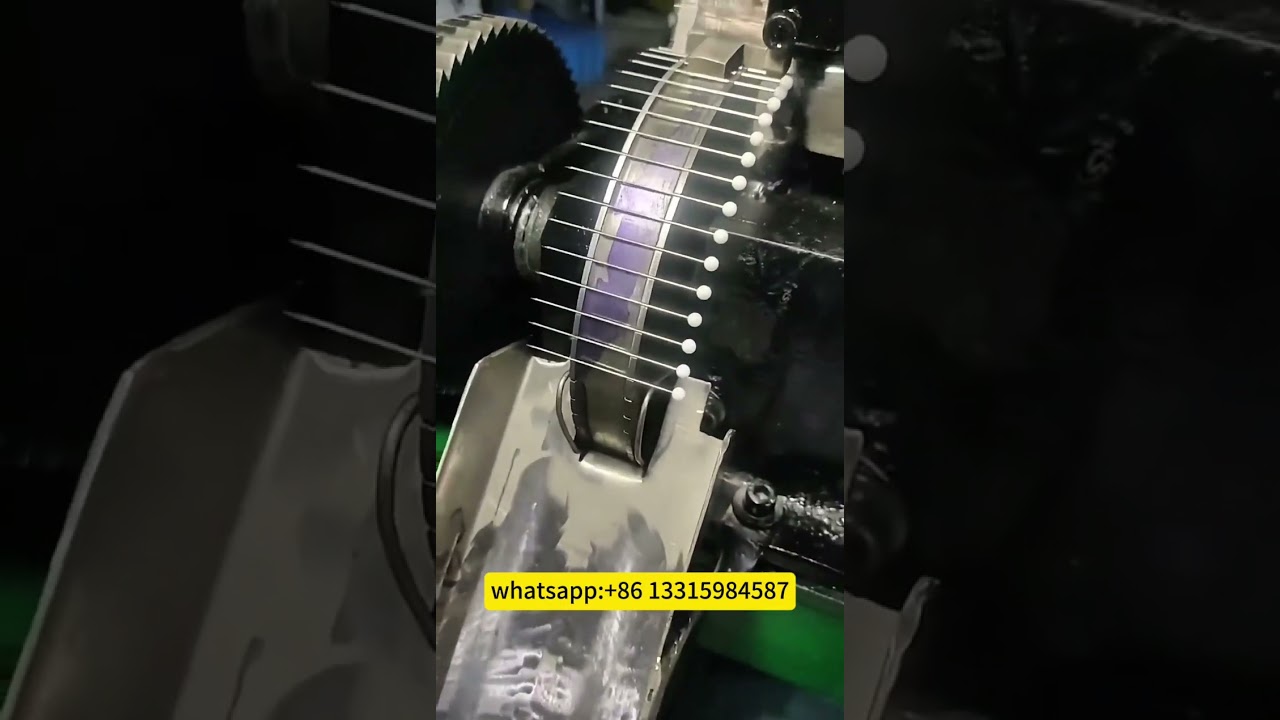 Automatic new design pearl head pin making machine #pearl #pins #machine