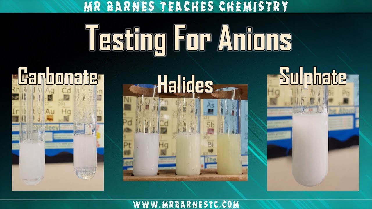 GCSE 1-9 Separate Chemistry 9: Testing for Anions (Sulphates, Halides and Carbonates)