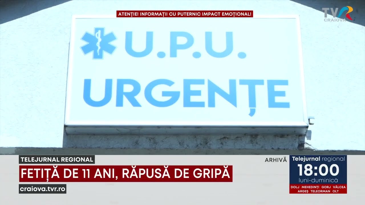 FETIȚĂ DE 11 ANI, RĂPUSĂ DE GRIPĂ