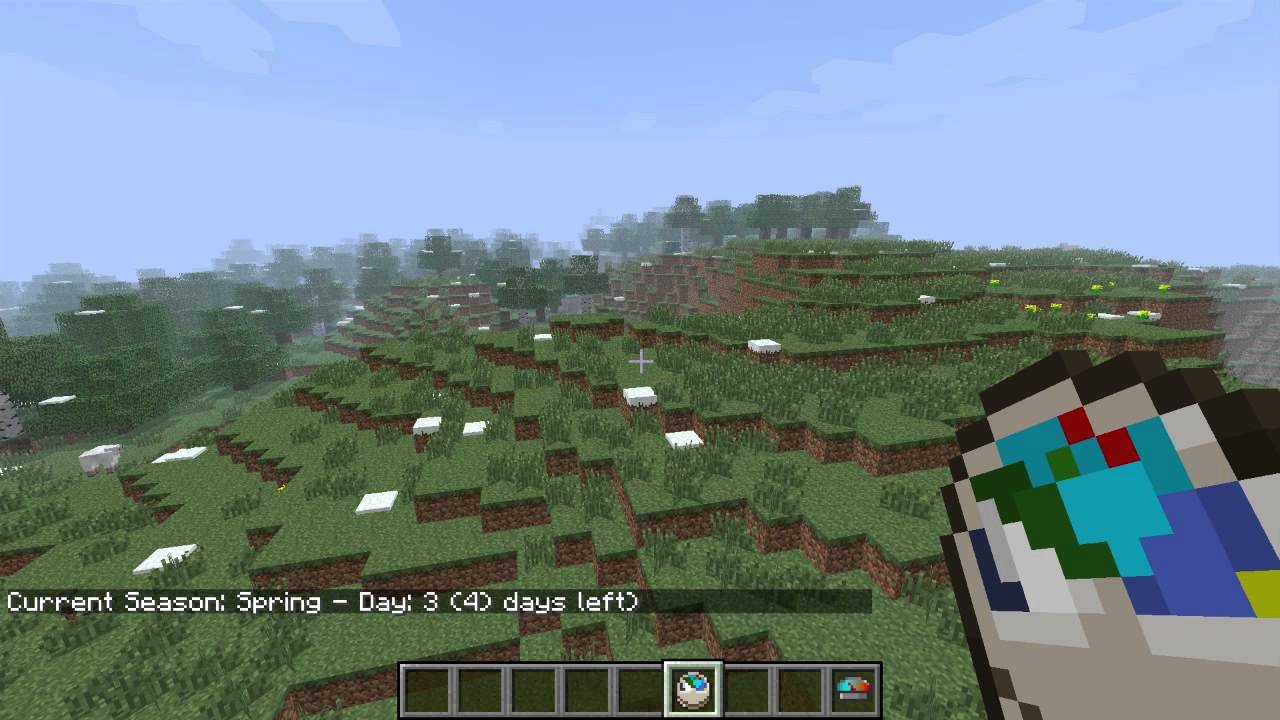 Minecraft Моды: Времена года! Лето уже скоро!