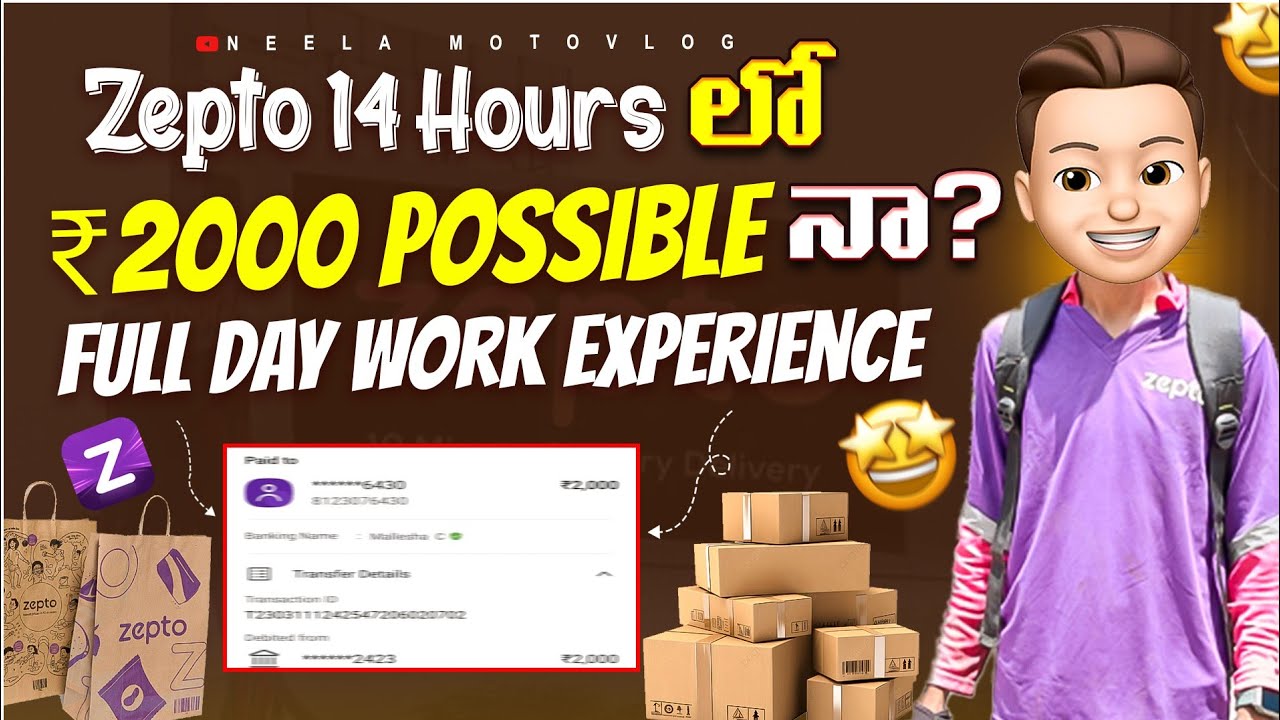 Zepto full day experience || zepto one day salary