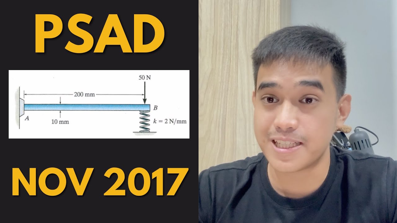 PSAD Nov 2017 CE Board Exam: Cantilever Beam with Spring Support