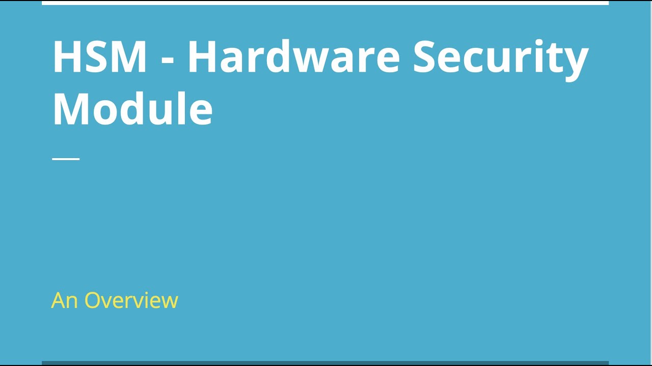 Обзор HSM &mdash; аппаратного модуля безопасности