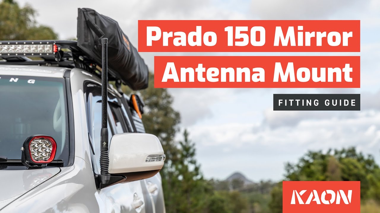 Installing a Side Mirror Antenna Mount on the Prado 150