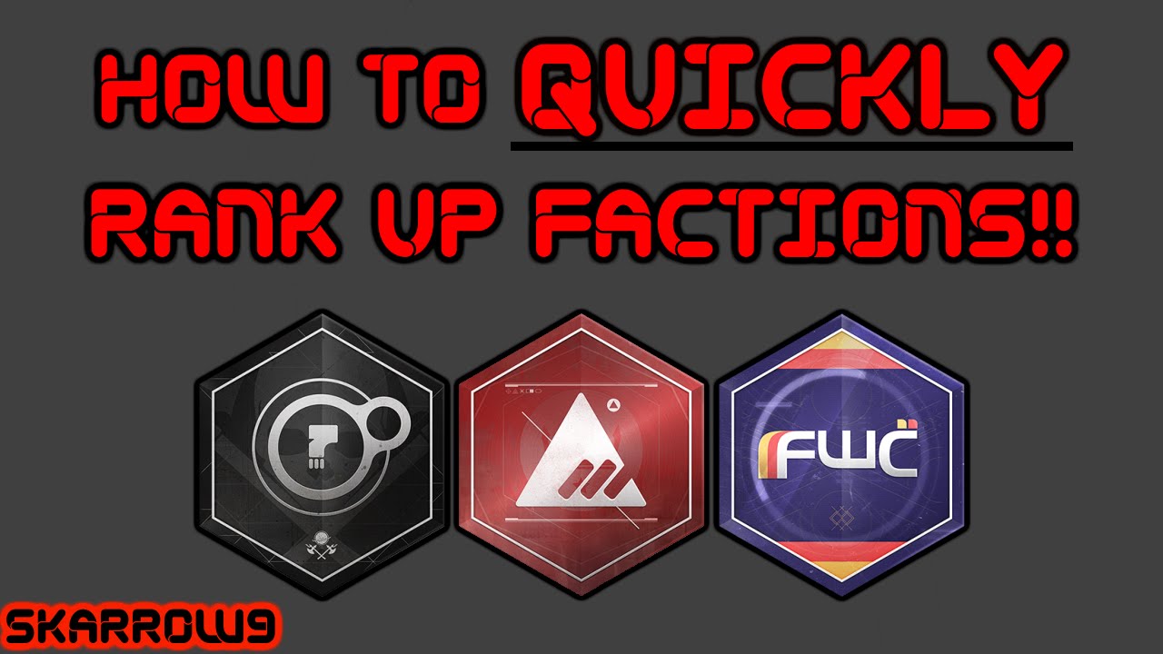 Destiny Tips and Tricks: How to QUICKLY Rank Up Factions!!