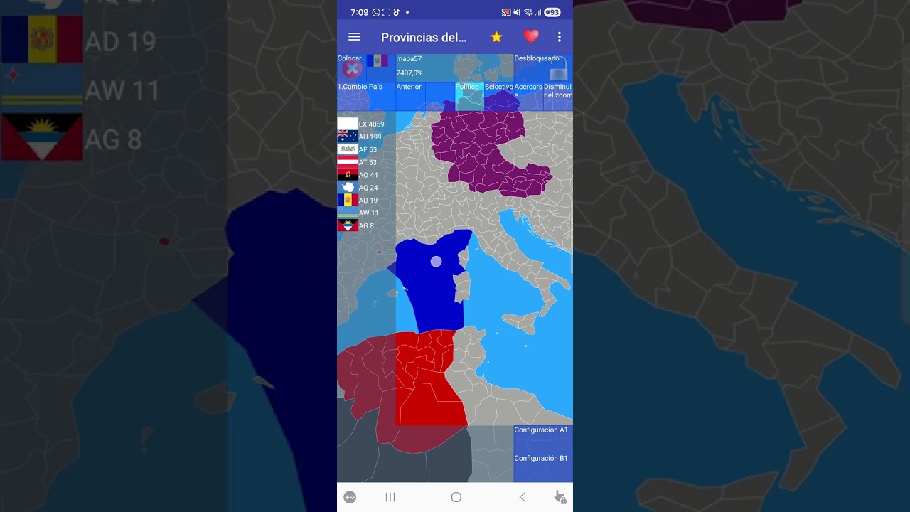 Eliminado países a