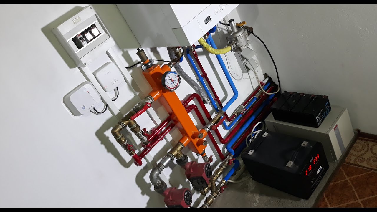 Газовое центральное отопление Автоматизация с Viessmann 050-w 33 кВт Grundfos Salus