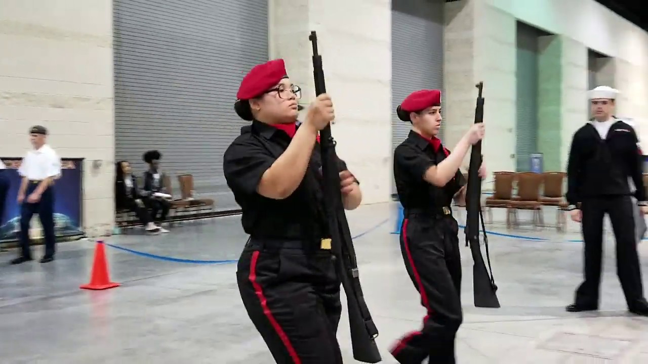Waukegan JROTC Tandem ARMED Female NHSDTC 2019 Daytona FL - 2nd place winner