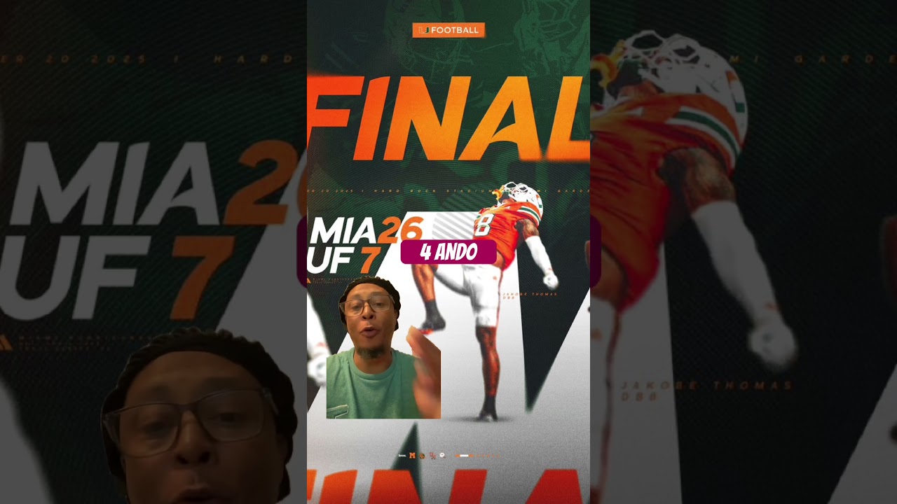 Miami Hurricanes dominate the Florida Gators 26-7 to go 4-0 #carsonbeck #miamihurricanesfootball