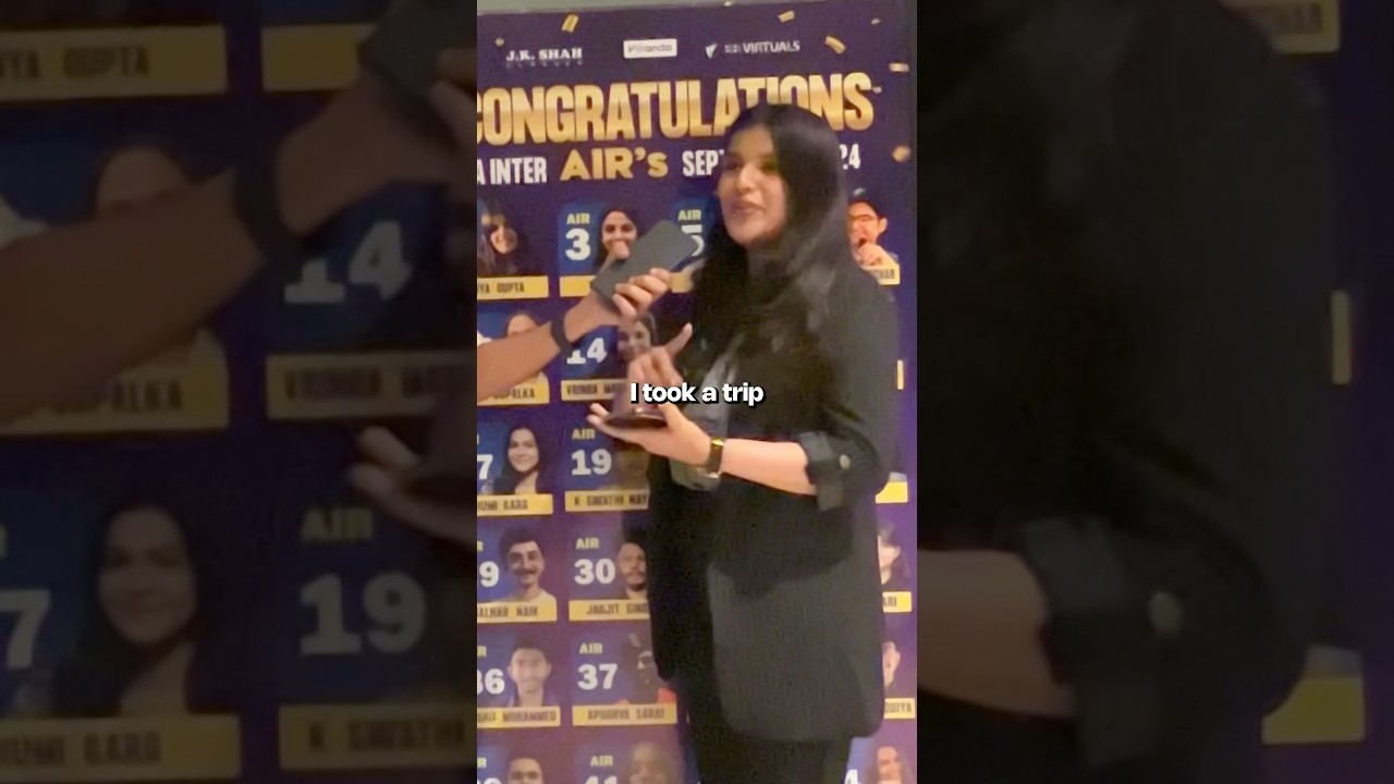 CA Inter AIR 2 Gives Tips On How To Ace The Exam 🤯 | Kushal Lodha #shorts