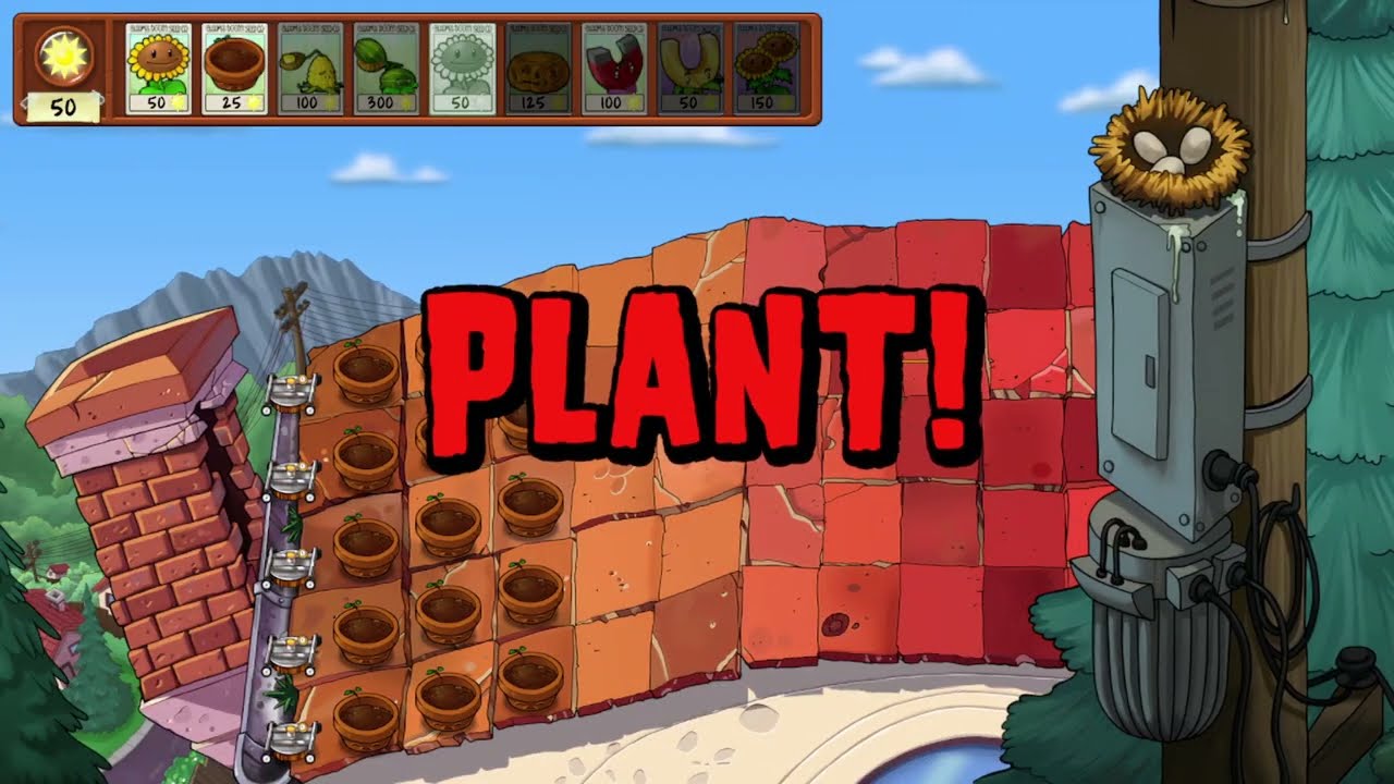Plants Vs Zombies Replanted | Survival: Roof
