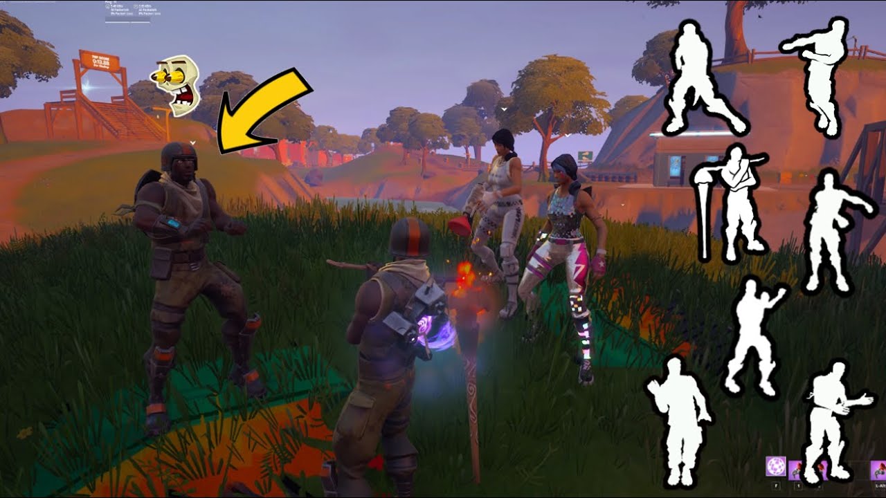Aerial Assault Trooper Flexing Rare Emotes In Fortnite..😳 ( Party Royale )