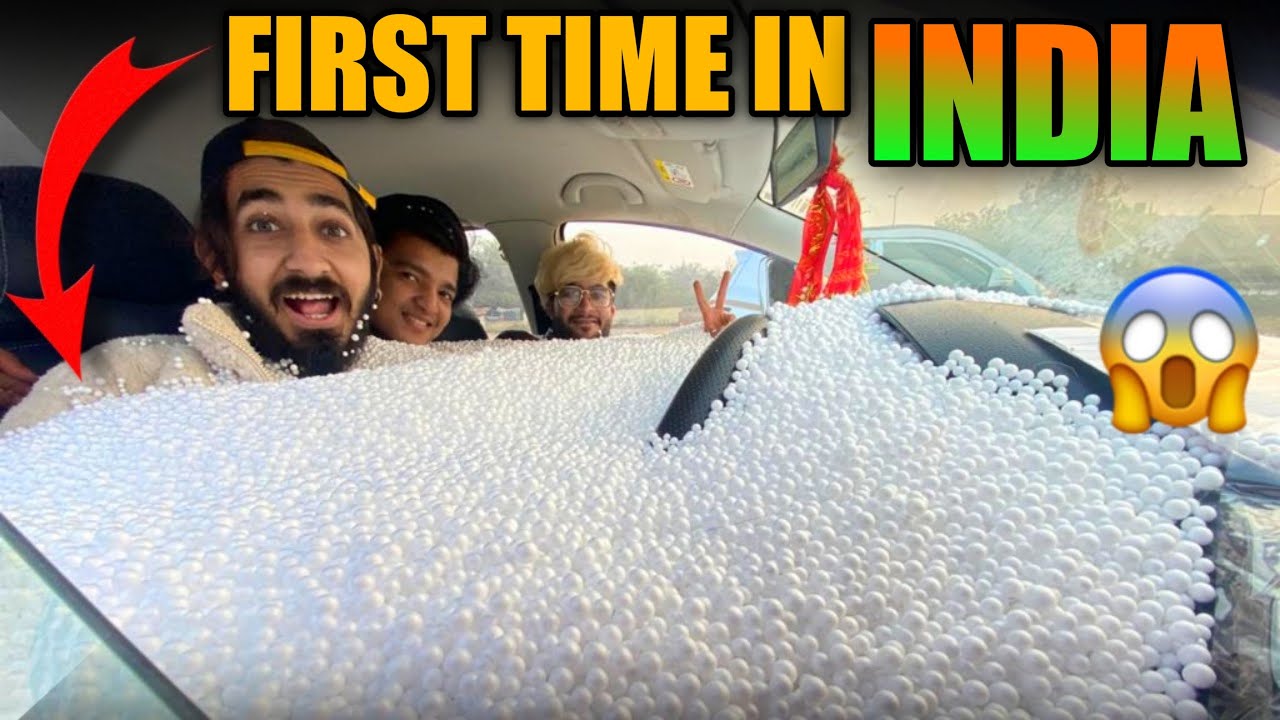 Filled My Car with 7 Lakh Thermocol balls..❤️
