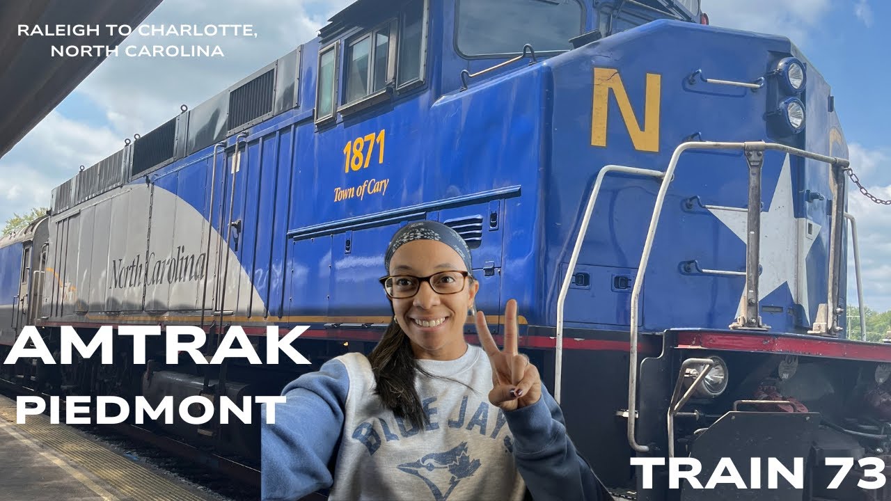 Amtrak Piedmont Train from Raleigh to Charlotte, North Carolina