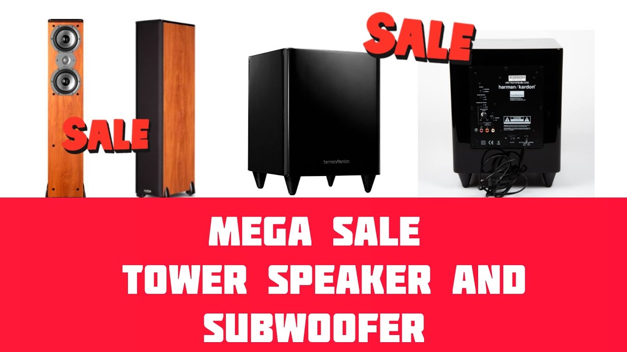MEGA SALE ON POLK AUDIO Tower Speaker and Harman Kardon HKTS 210SUB/230 Subwoofer #mega #sale