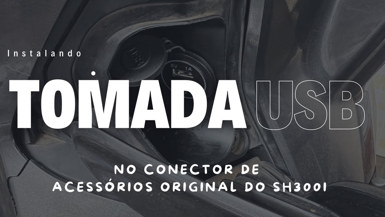 TOMADA USB NO SH300i - Como instalar no conector de acessórios original do scooter.