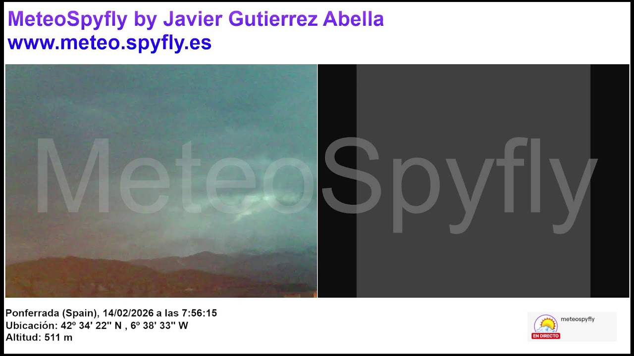 Directo Ponferrada (El Bierzo) - Meteo Spyfly by Javier Gutierrez Abella [WEBCAM LIVE]