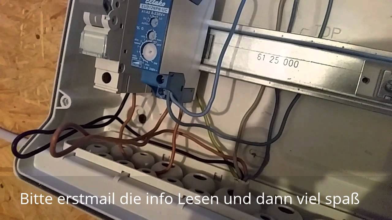 Eltako EUD12NPN-UC Relai Dimmer mit Taster Anschließen