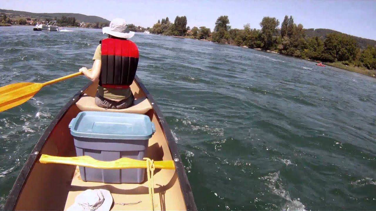 Kanu- und Badespaß auf dem Rhein zwischen Bodensee und Schaffhausen (Teil 1)