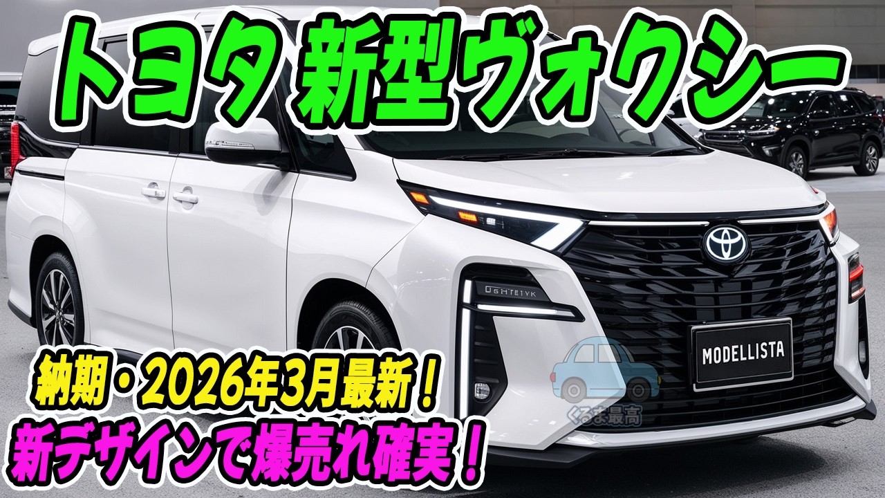 ２０２６ トヨタ 新型ヴォクシー！フロントフェイス大変貌へ！納期も大幅短縮へ！