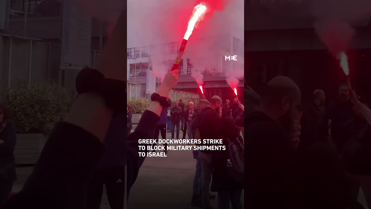 Greek dockworkers strike to block military shipments to Israel