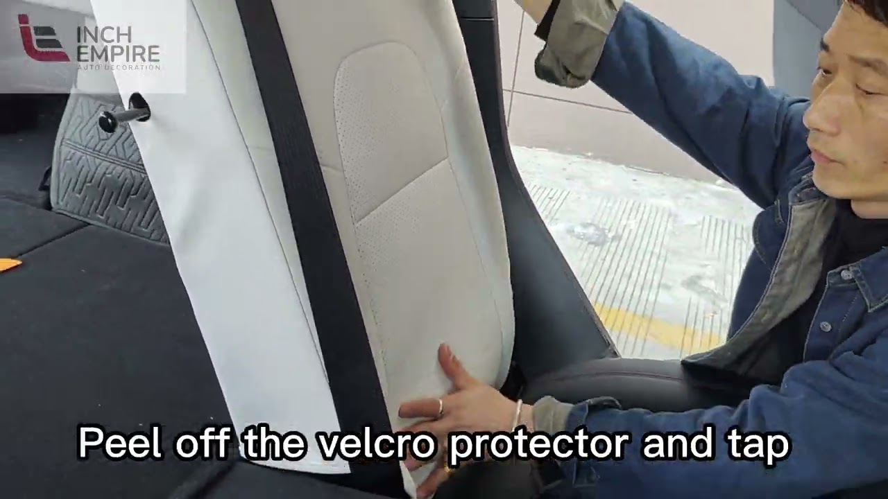 NEW Tesla Model Y 2023-2020 Customized Seat Cover Install Video Updated Version by INCH EMPIRE