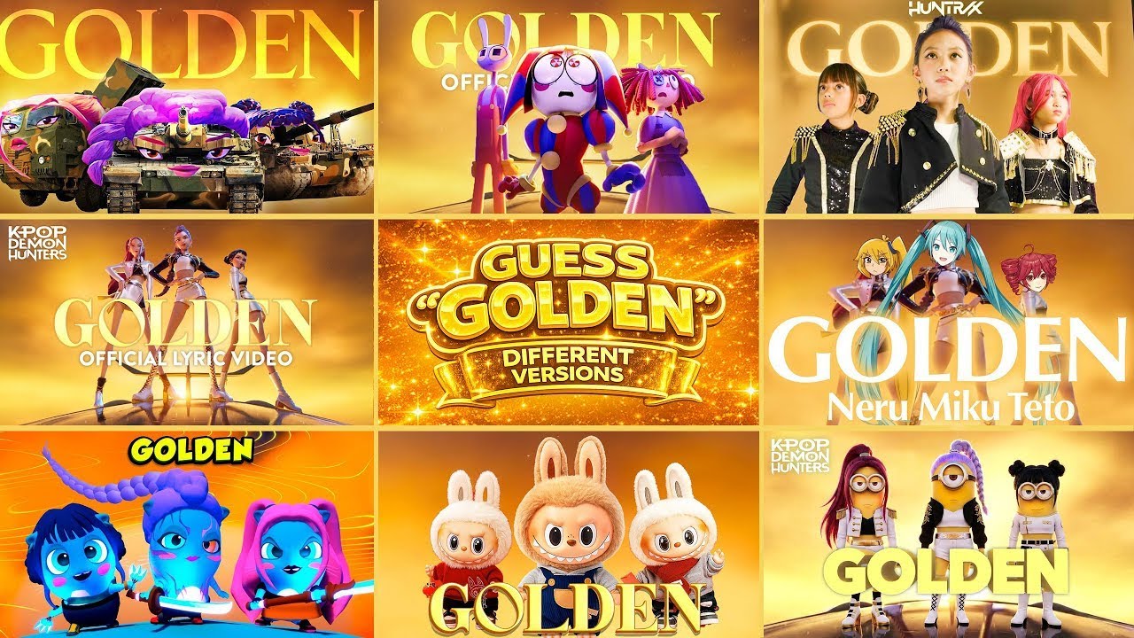 Song 'GOLDEN' Huntrix Through Different Versions ~ Guess The Song Golden KPOP DEMON HUNTERS