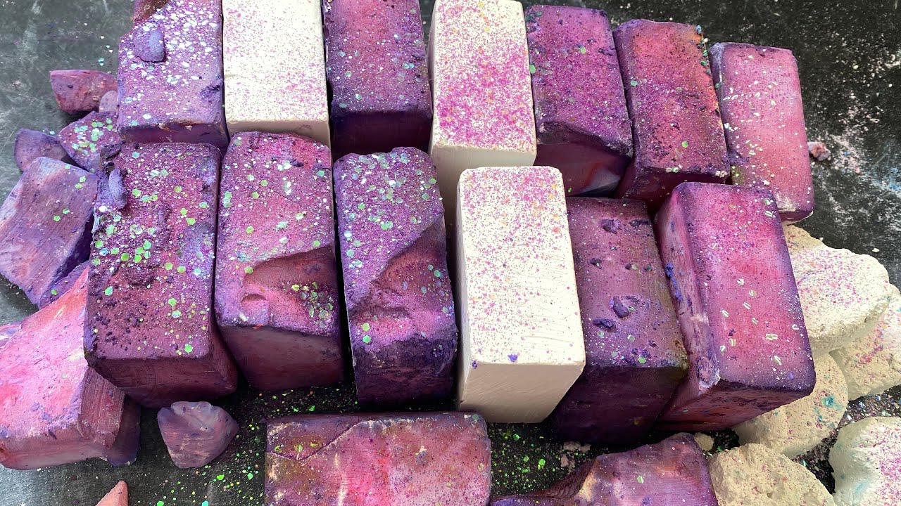 Purple Crunchy Gym Chalk ASMR | Super Satisfying