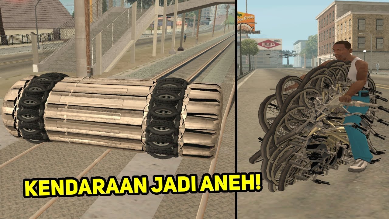 BENTUK KENDARAAN JADI ANEH di GTA San Andreas