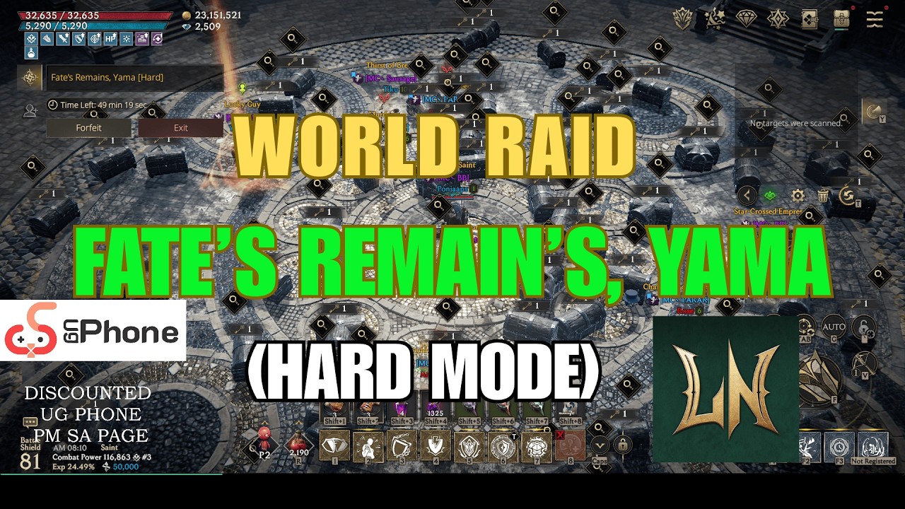 [WORLD RAID] Fate's Remains, YAMA ( Hard Boss)#lordnineinfiniteclass  #lordnine  #lordnineph