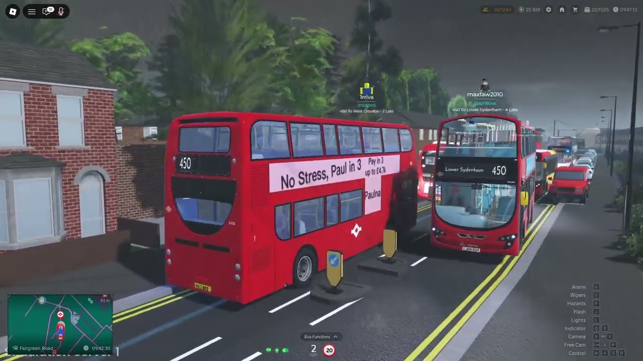 *Sim Mode* Croydon Bus Simulator | Driving the 450 during the 450 flood! (Loads of Traffic + Chaos)