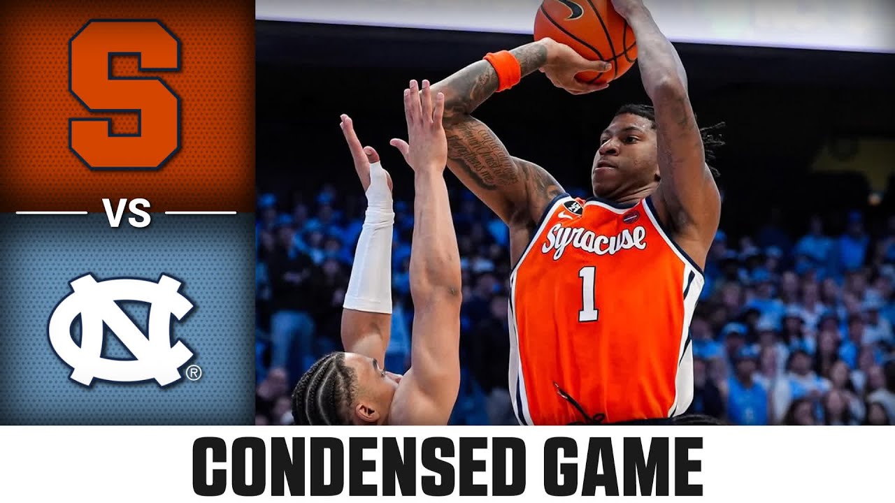 Syracuse vs. North Carolina Condensed Game | 2025-26 ACC Men's Basketball