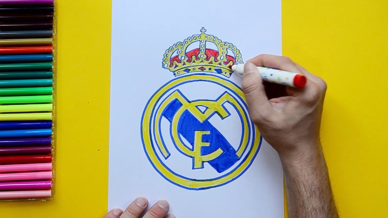 How to draw Real Madrid Logo