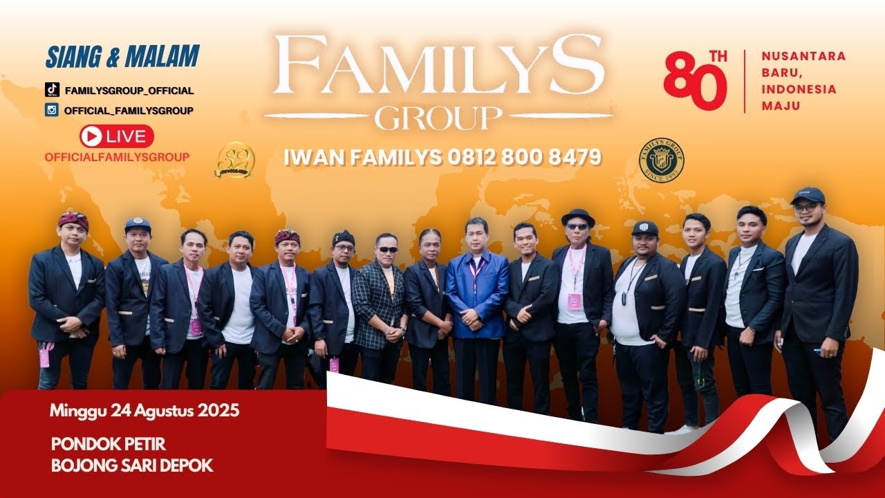 Live Familys Group Edisi HUT RI 80 Thn Pdk Petir Bojong Sari Depok | Minggu 24 Agustus 2025 | MALAM