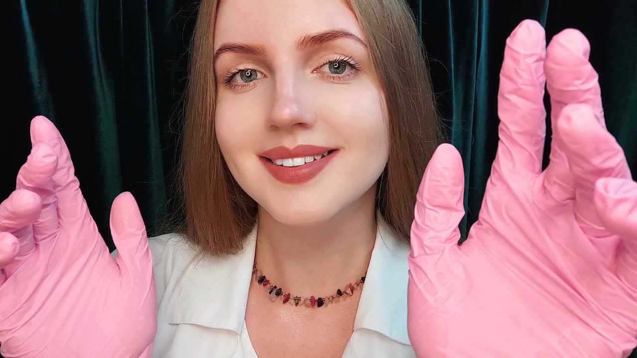 АСМР Сухой Массаж Лица, Шеи и Плеч в Перчатках • ASMR Dry Face Massage in Gloves