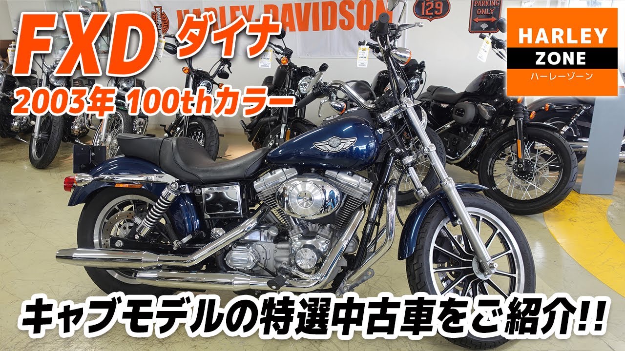 「2003 FXD ダイナ 100th記念カラー」綺麗なノーマル車両！キャブモデルの良質中古車をご紹介！サウンド＆足つきチェックも！HARLEY-ZONE/ハーレーゾーン
