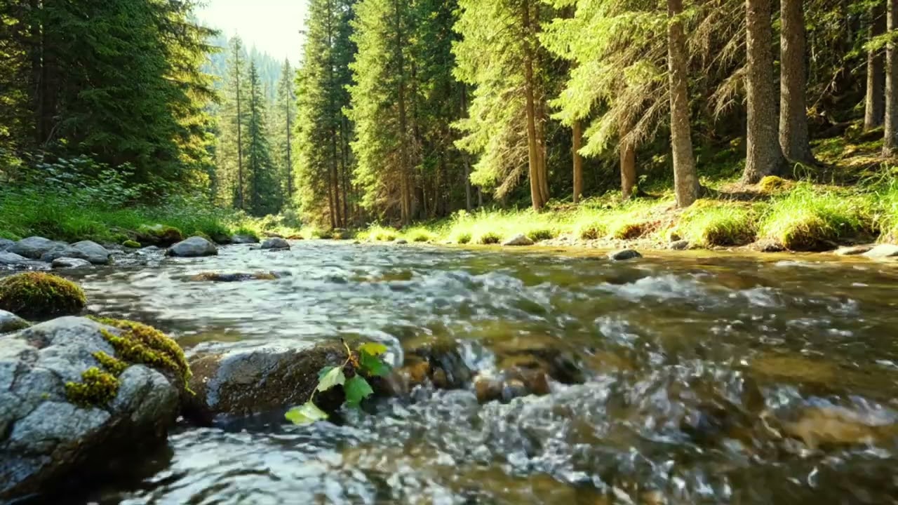 HispersRiver Ambient Nature  River Stream & Birds for Stress Relief