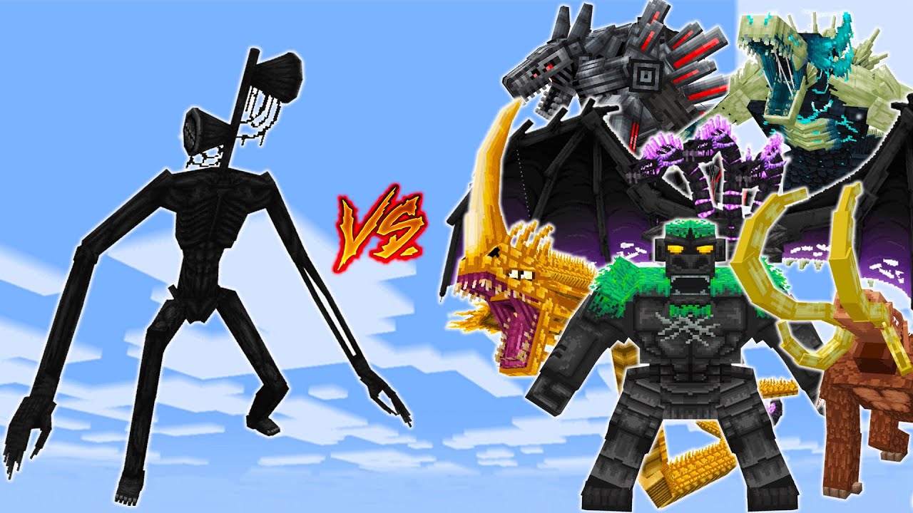 NEW SIREN HEAD vs KAIJU CRAFT | MINECRAFT PE BATTLE