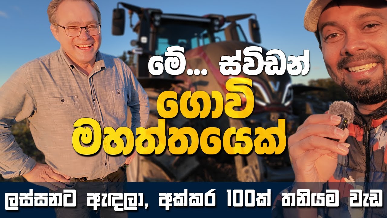 අවුරුදු 57යි අක්කර 100ක තනියම ගොවිතැන් කරන ස්විඩන් ගොවිමහත්තයා - Sweden smart farmer from my village
