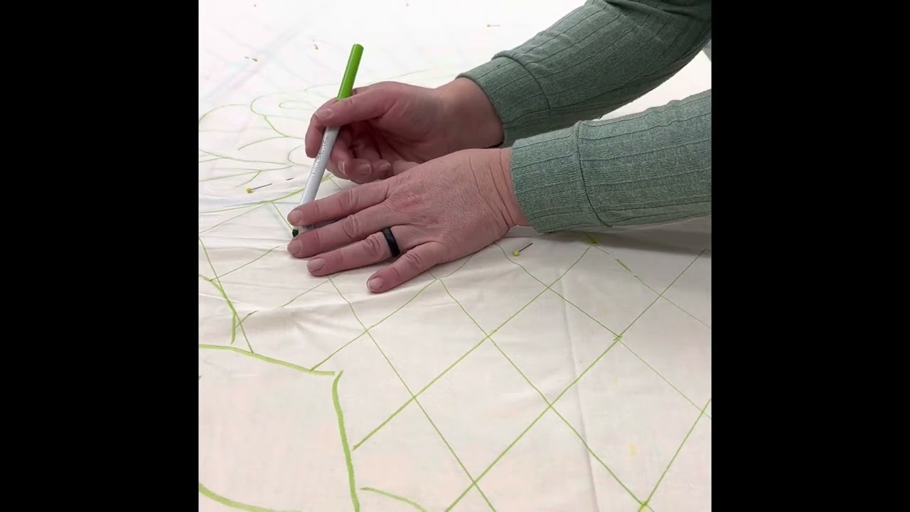 How to mark the quilting lines on a whole cloth quilt