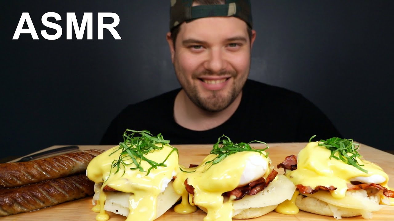 ASMR EGGS BENEDICT MUKBANG | REAL EATING SOUNDS | DAVE KAY ASMR