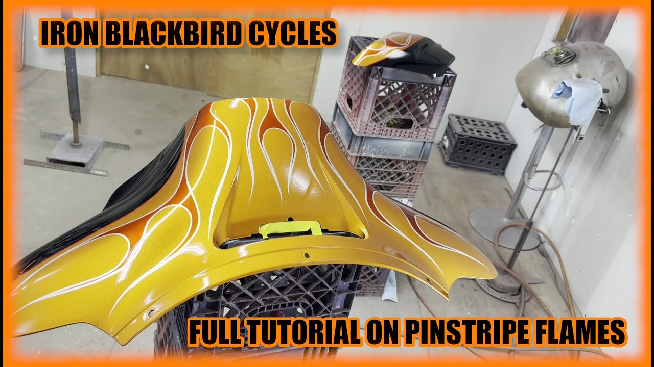 Full tutorial on how to do pinstripe flames even if your not a pin striper #custompaintjob