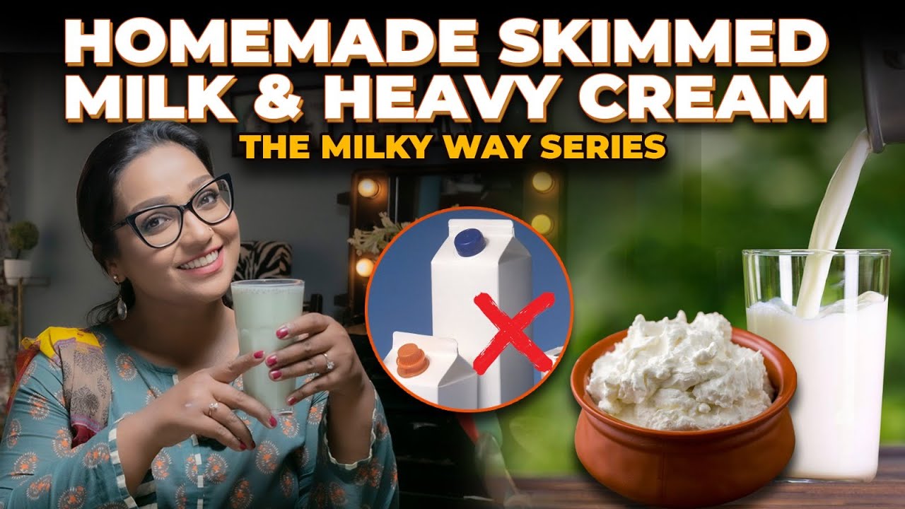 How to Make Homemade Skimmed Milk and Heavy Cream | Uroosa Siddiqui's Step-by-Step Recipe Guide