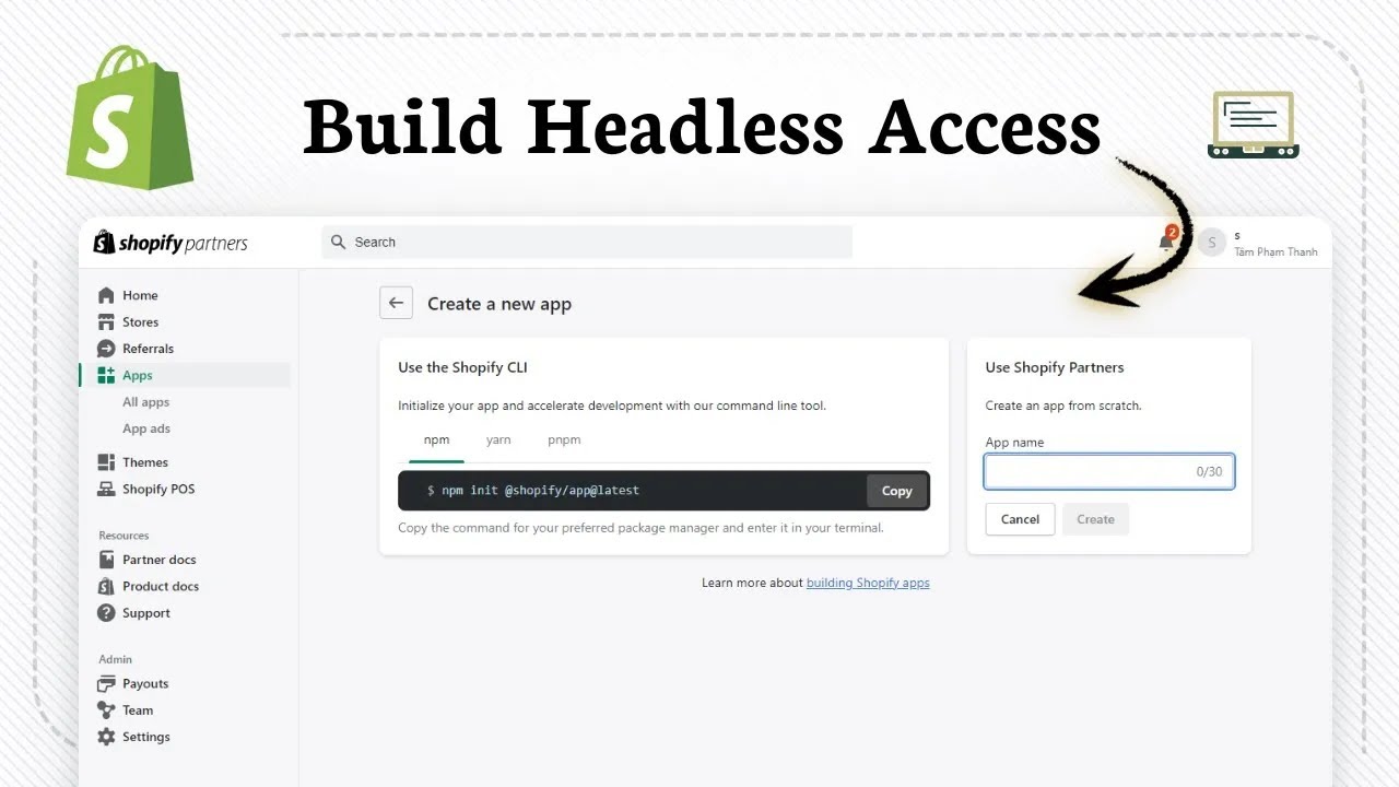 Как создать токен доступа к API Shopify Storefront (обновление 2026 года)