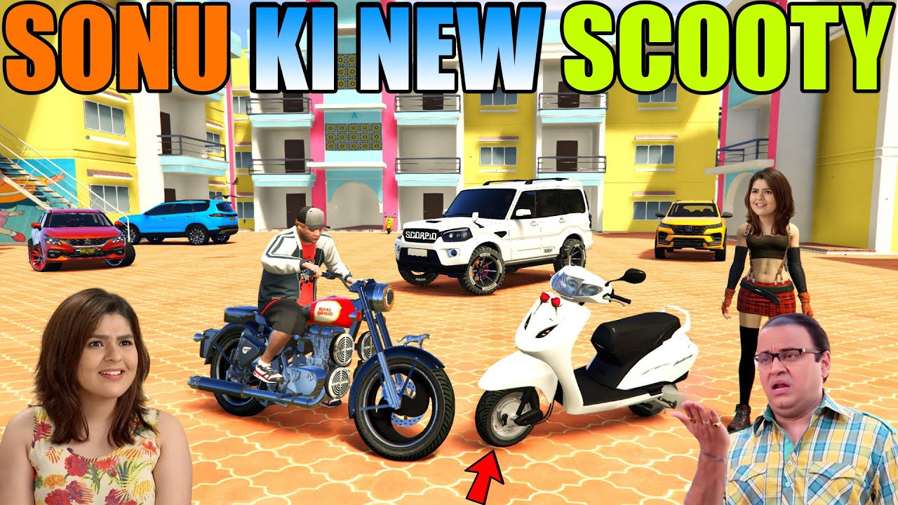 SONU KI NEW SCOOTY | TMKOC | GOKULDHAM SOCIETY | GTA 5 😮