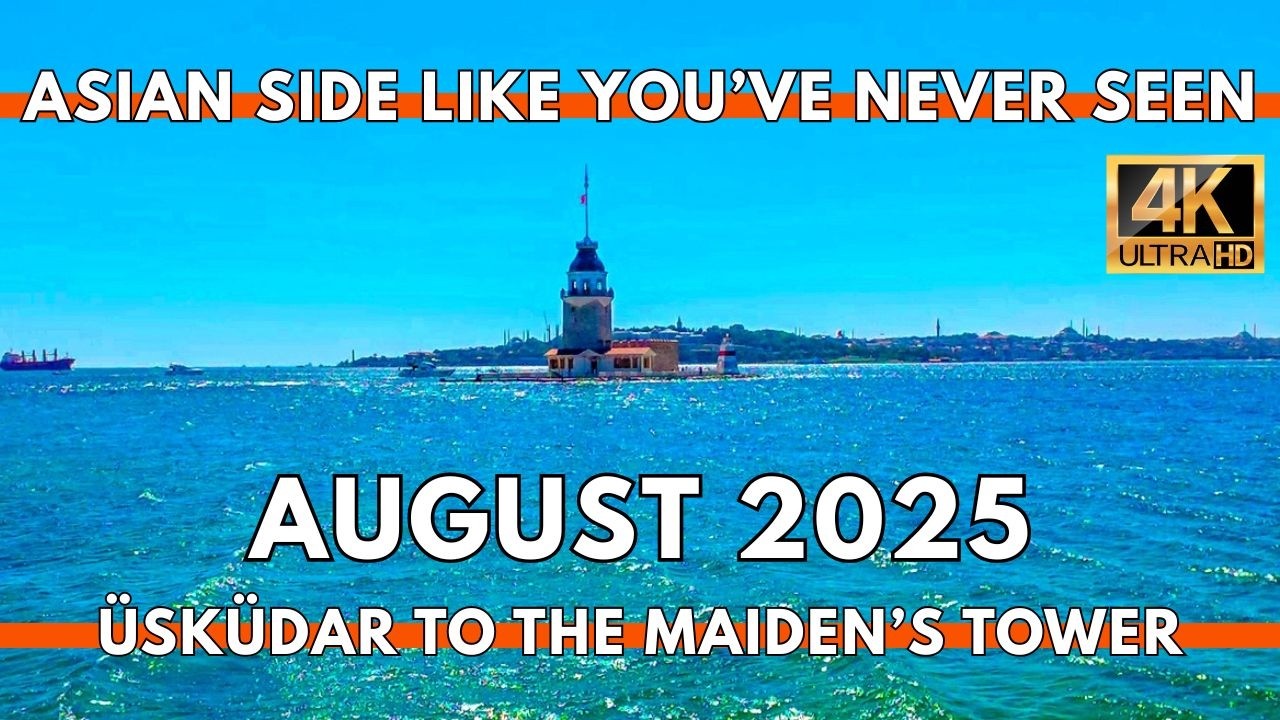 Istanbul Turkey 2025 | Asian Side Real Life 4K Walking Tour from Üsküdar Pier to Maiden’s Tower