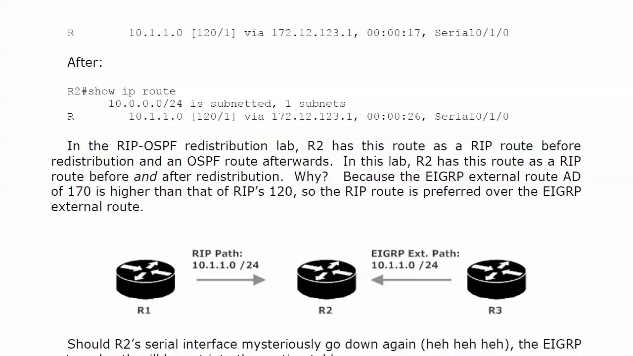 CCNP ROUTE Redistribution 8:  Working With EIGRP