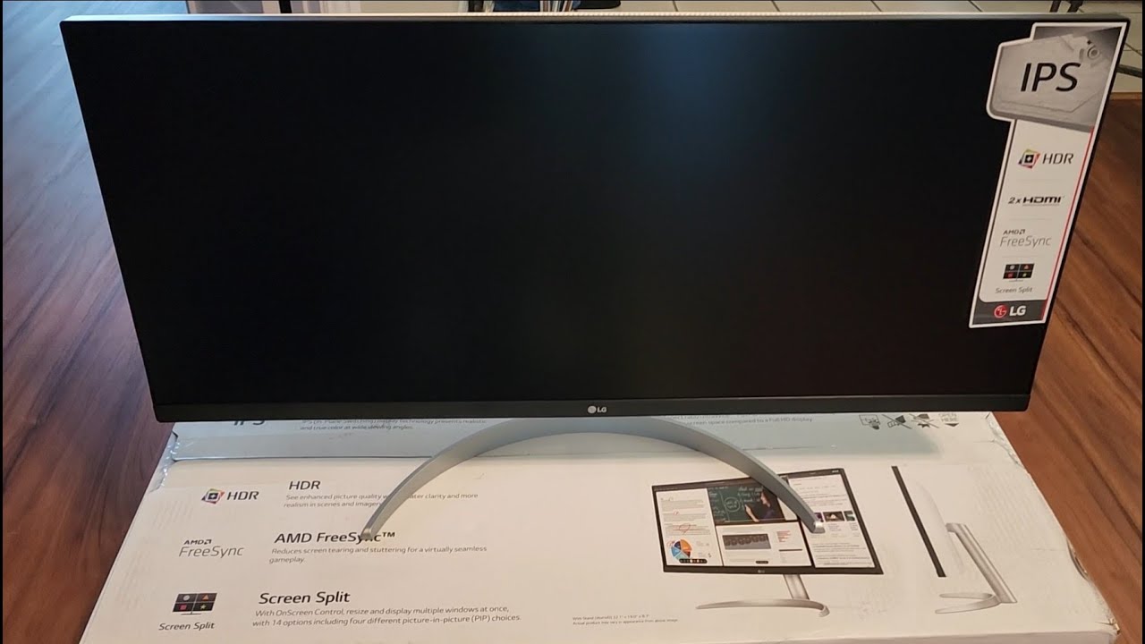 Монитор LG UltraWide 34WP50S-W — распаковка и настройка
