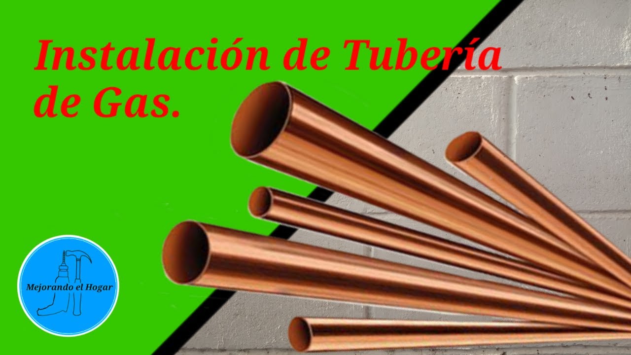Instalación de tubería de gas.
