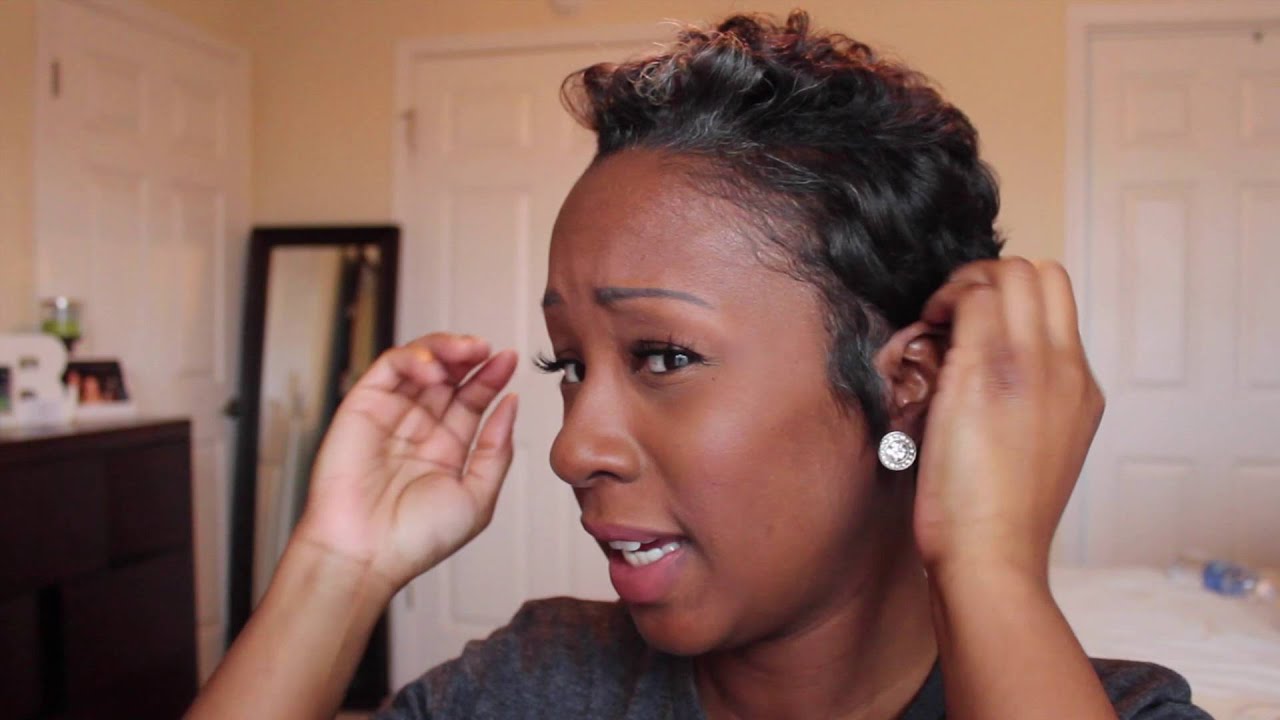 Short Styles (Pixie) Tutorial \\ Curling In Between Relaxers